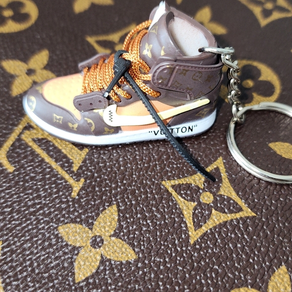 non Other - Sneaker Key Chain Or Bag Charm Brown Monogram